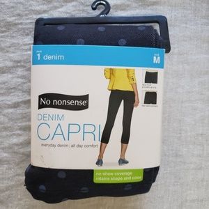 No Nonsense Denim Capri Leggings